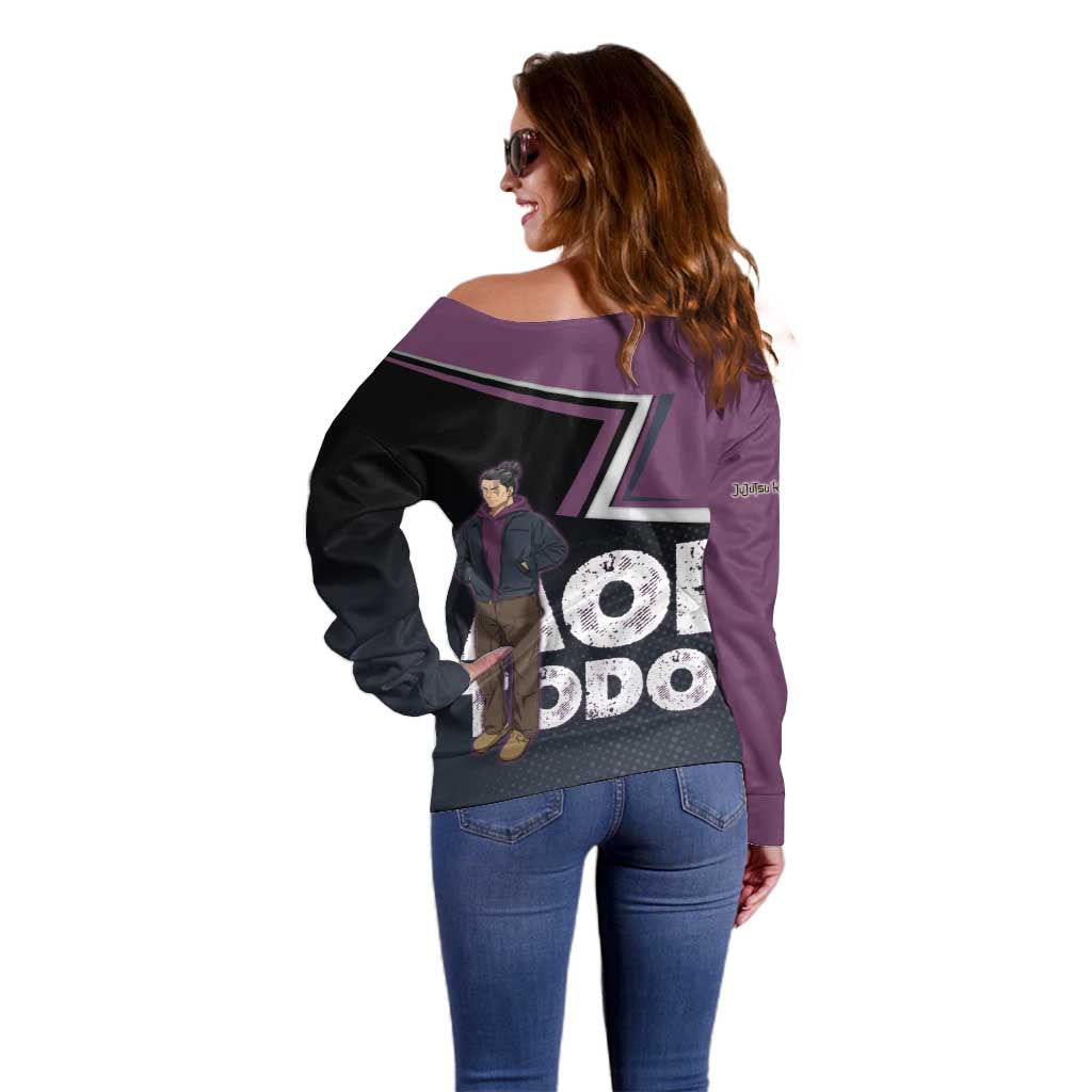 Aoi Todo Off Shoulder Sweater Jujutsu Kaisen Casual Urban Look