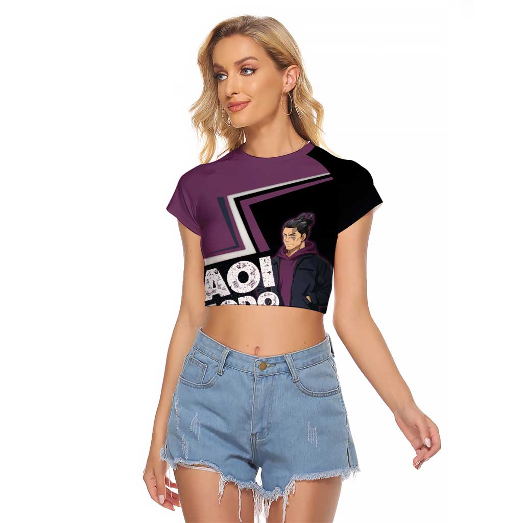 Aoi Todo Raglan Cropped T Shirt Jujutsu Kaisen Casual Urban Look