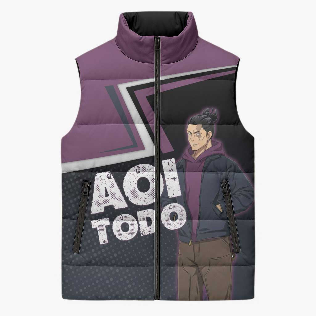 Aoi Todo Sleeveless Puffer Jacket Jujutsu Kaisen Casual Urban Look