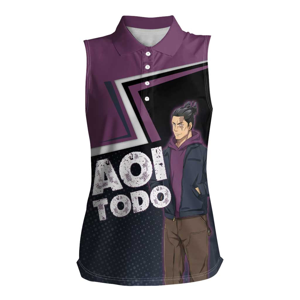Aoi Todo Women Sleeveless Polo Shirt Jujutsu Kaisen Casual Urban Look
