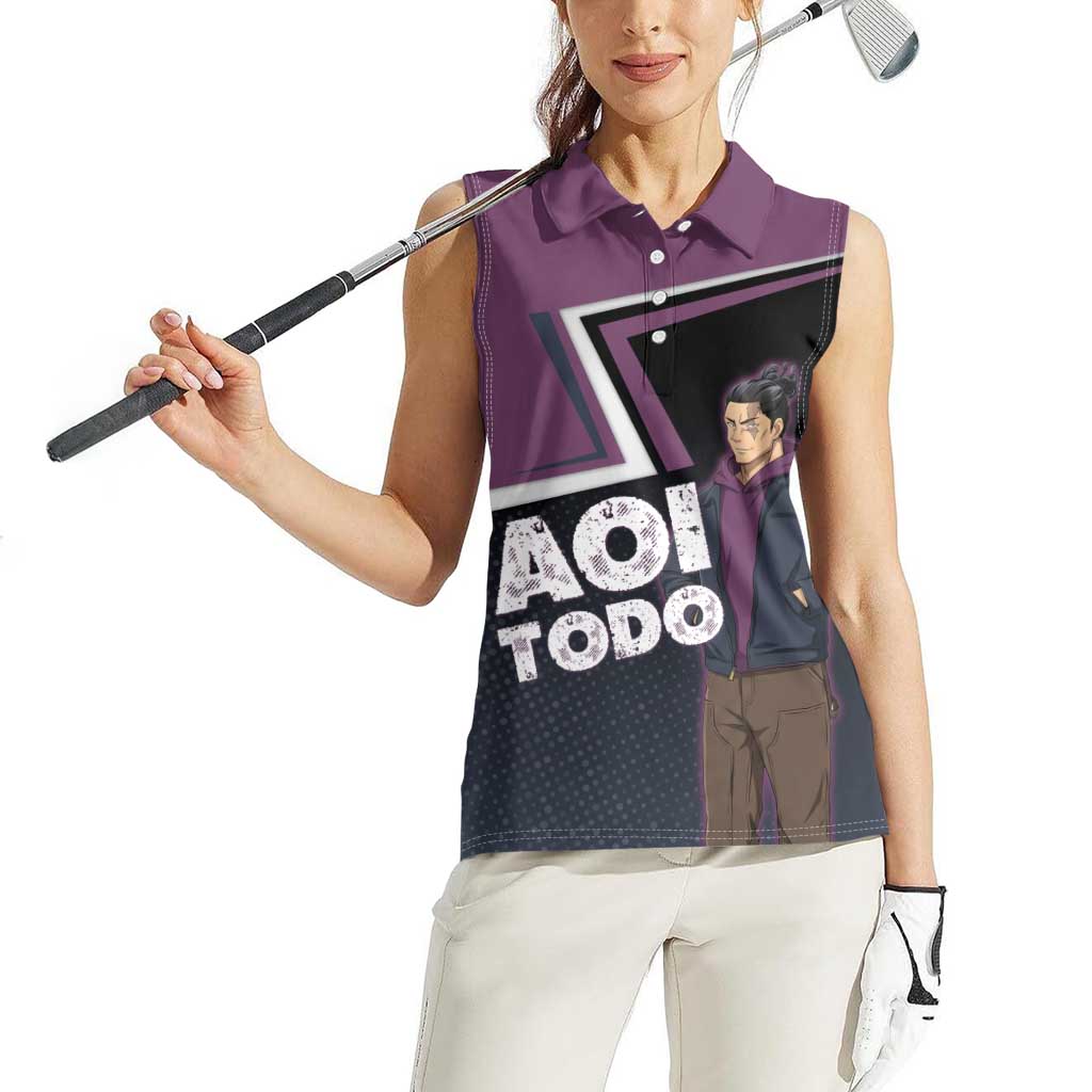 Aoi Todo Women Sleeveless Polo Shirt Jujutsu Kaisen Casual Urban Look