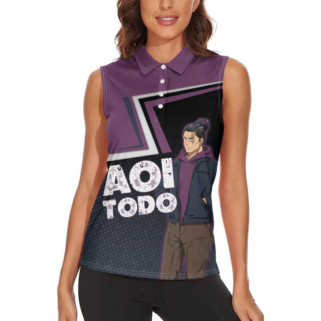 Aoi Todo Women Sleeveless Polo Shirt Jujutsu Kaisen Casual Urban Look