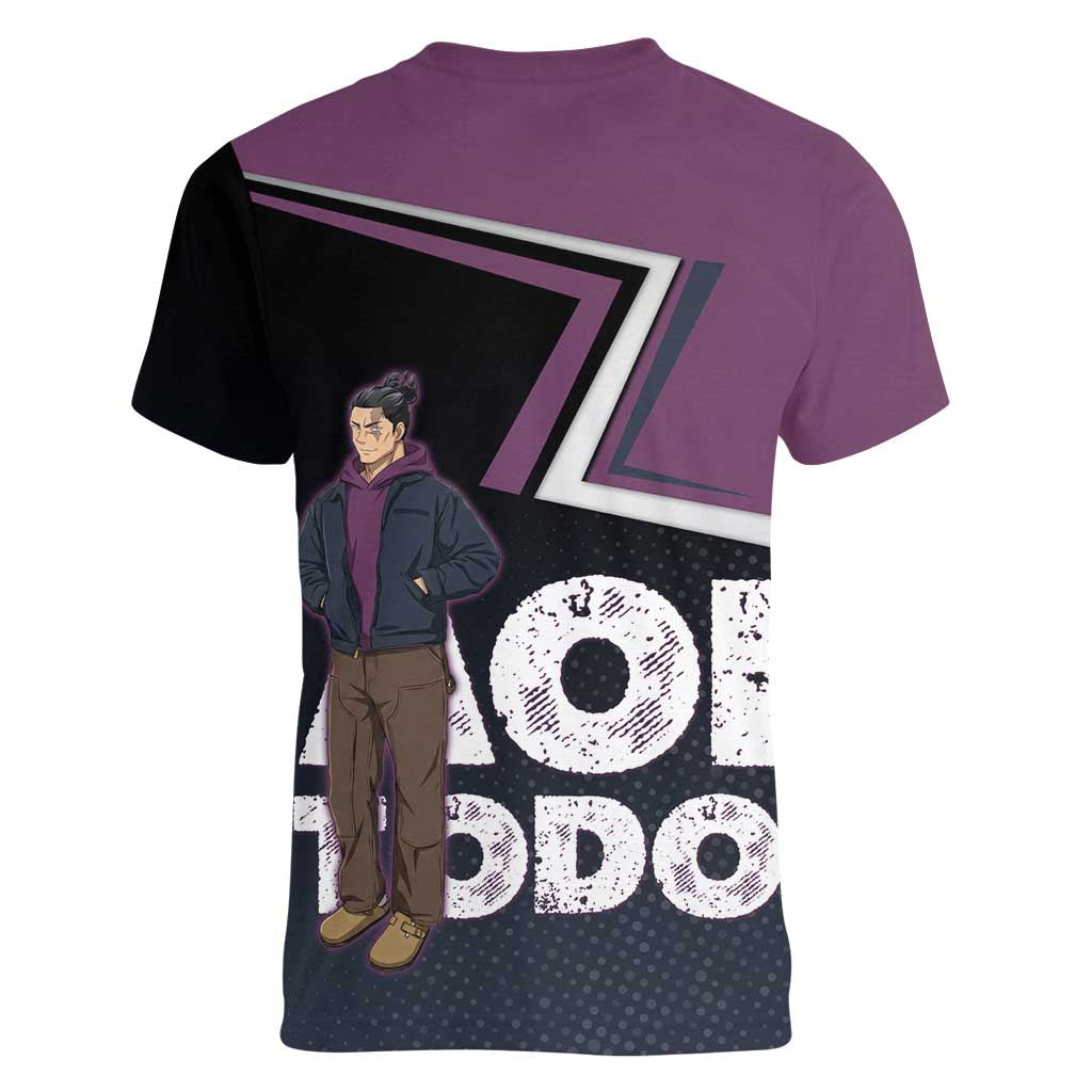 Aoi Todo Women V-Neck T-Shirt Jujutsu Kaisen Casual Urban Look