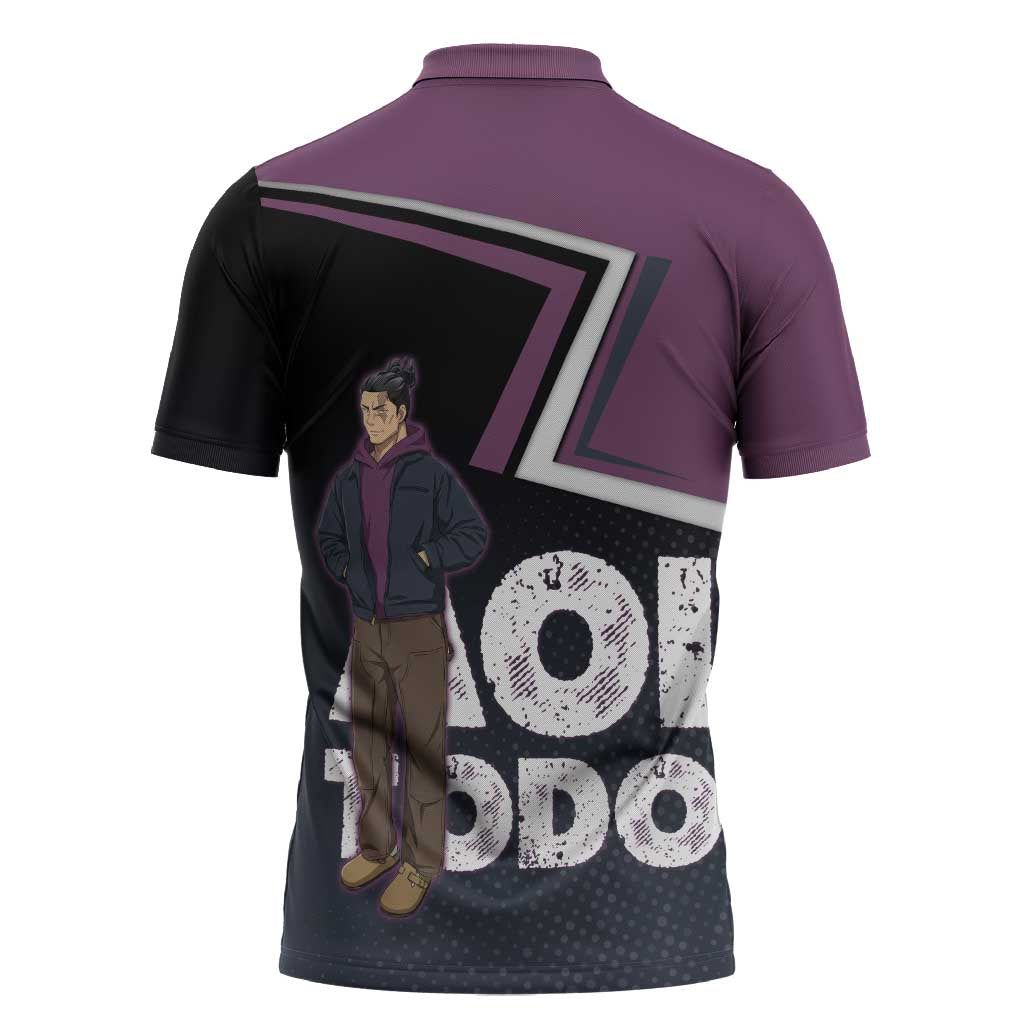 Aoi Todo Zipper Polo Shirt Jujutsu Kaisen Casual Urban Look