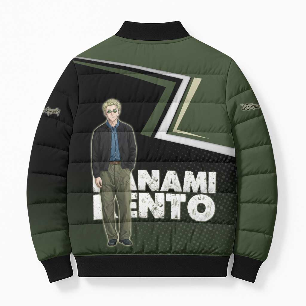 Nanami Kento Bomber Puffer Jacket Jujutsu Kaisen Business Casual Aesthetic