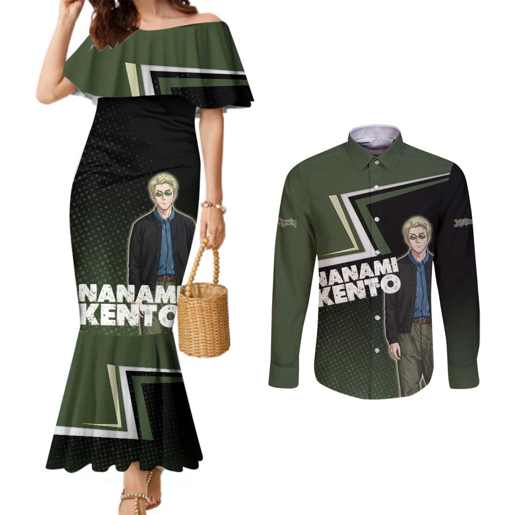 Nanami Kento Couples Matching Mermaid Dress and Long Sleeve Button Shirt Jujutsu Kaisen Business Casual Aesthetic