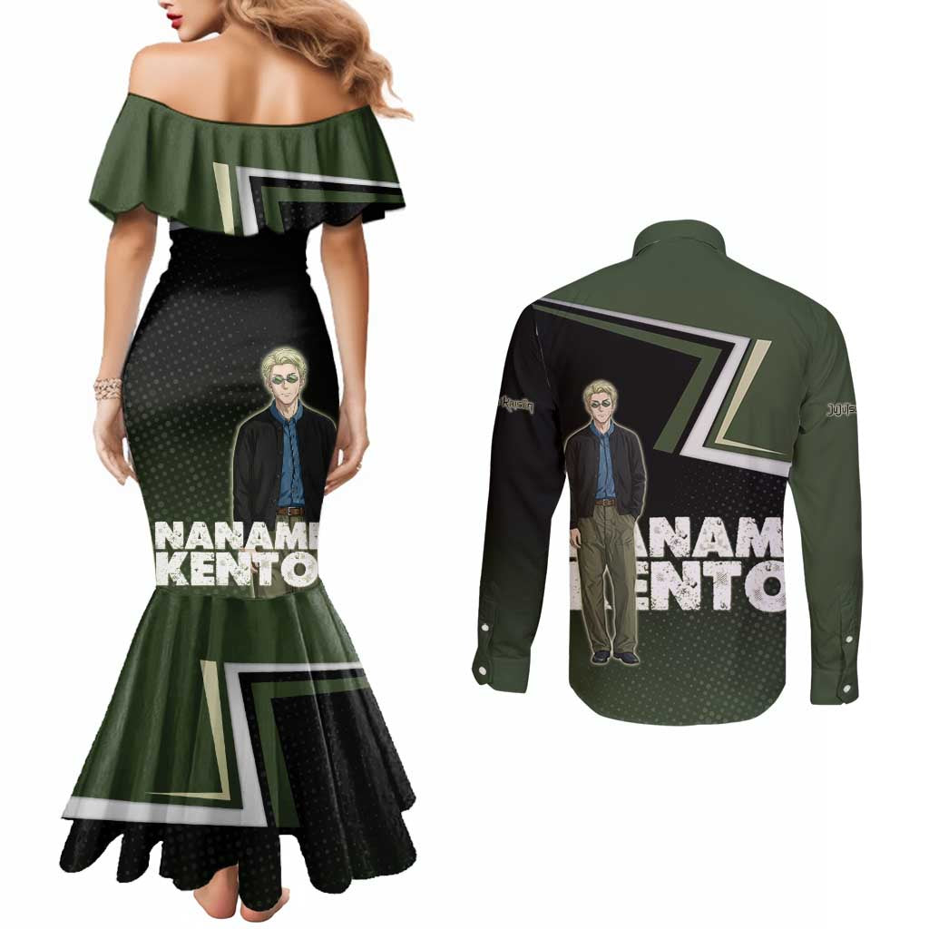 Nanami Kento Couples Matching Mermaid Dress and Long Sleeve Button Shirt Jujutsu Kaisen Business Casual Aesthetic