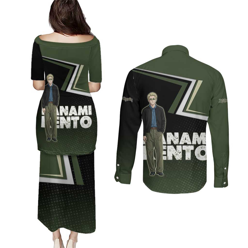 Nanami Kento Couples Matching Puletasi and Long Sleeve Button Shirt Jujutsu Kaisen Business Casual Aesthetic
