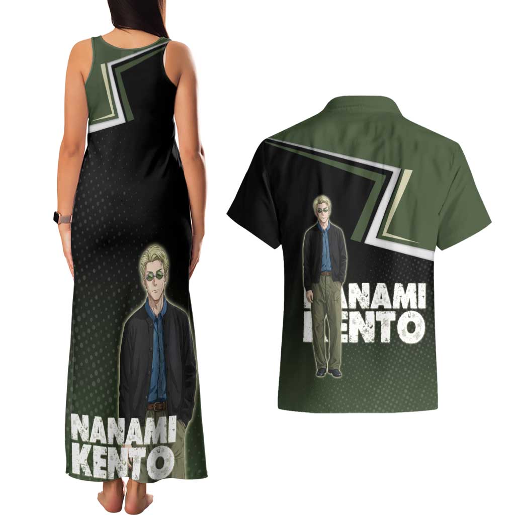 Nanami Kento Couples Matching Tank Maxi Dress and Hawaiian Shirt Jujutsu Kaisen Business Casual Aesthetic