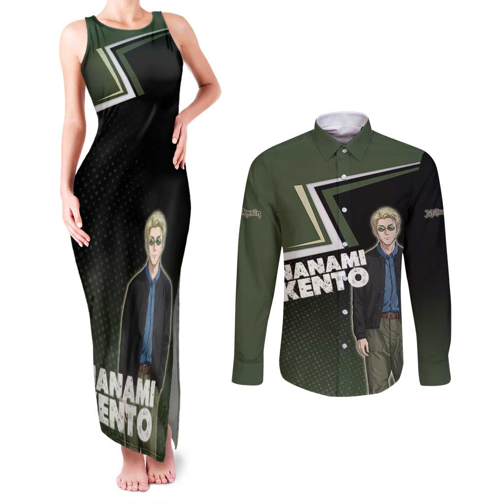 Nanami Kento Couples Matching Tank Maxi Dress and Long Sleeve Button Shirt Jujutsu Kaisen Business Casual Aesthetic