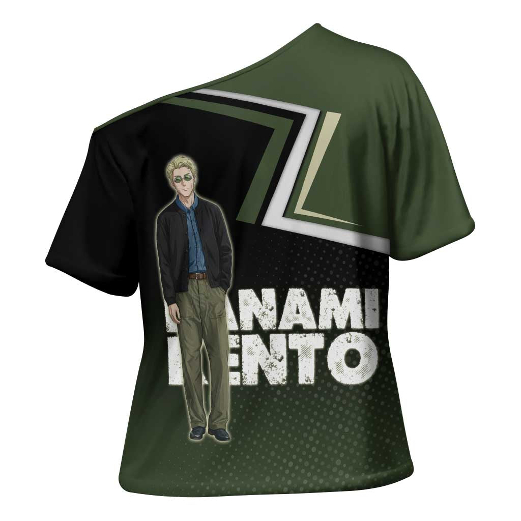 Nanami Kento Cross Shoulder Shirt Jujutsu Kaisen Business Casual Aesthetic