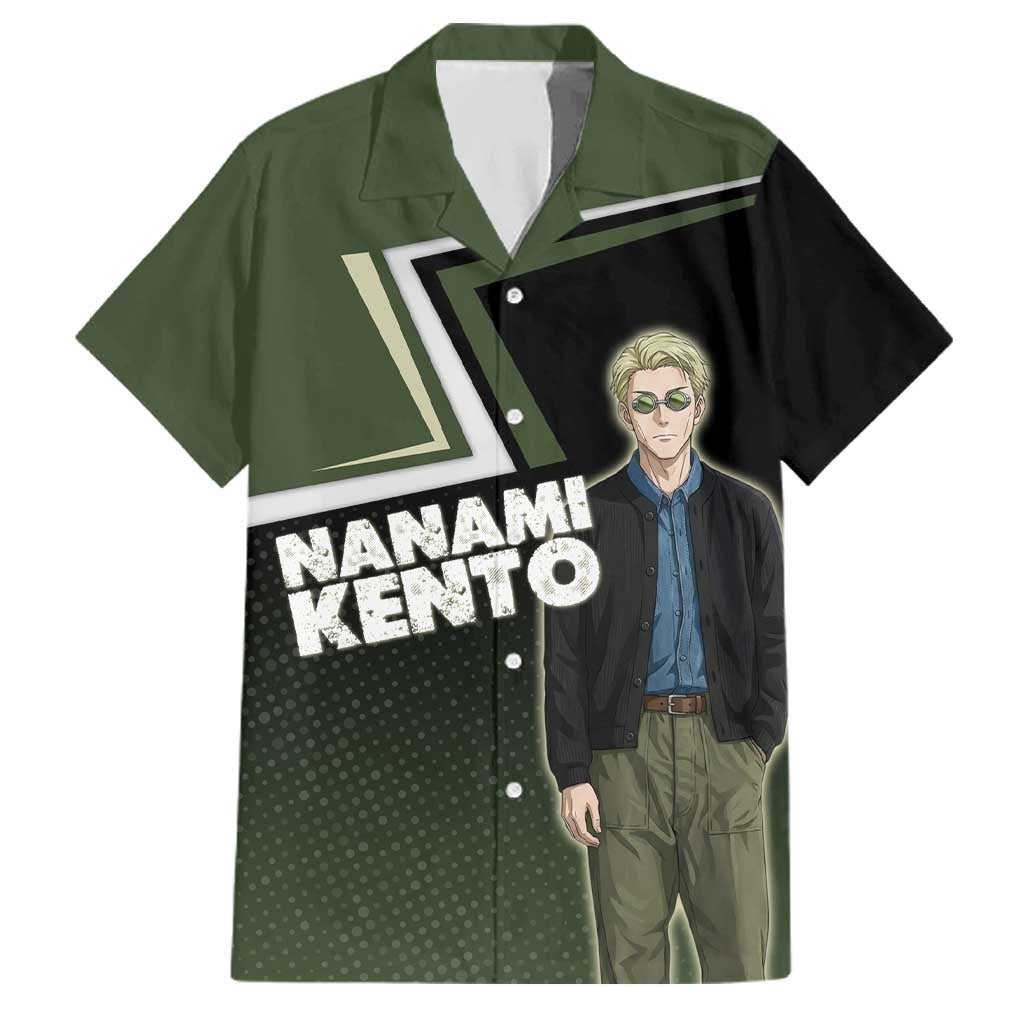 Nanami Kento Family Matching Off Shoulder Maxi Dress and Hawaiian Shirt Jujutsu Kaisen Business Casual Aesthetic
