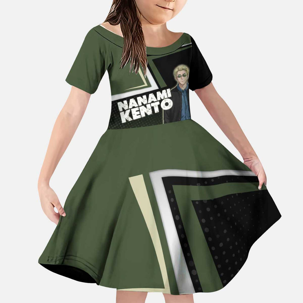Nanami Kento Kid Short Sleeve Dress Jujutsu Kaisen Business Casual Aesthetic