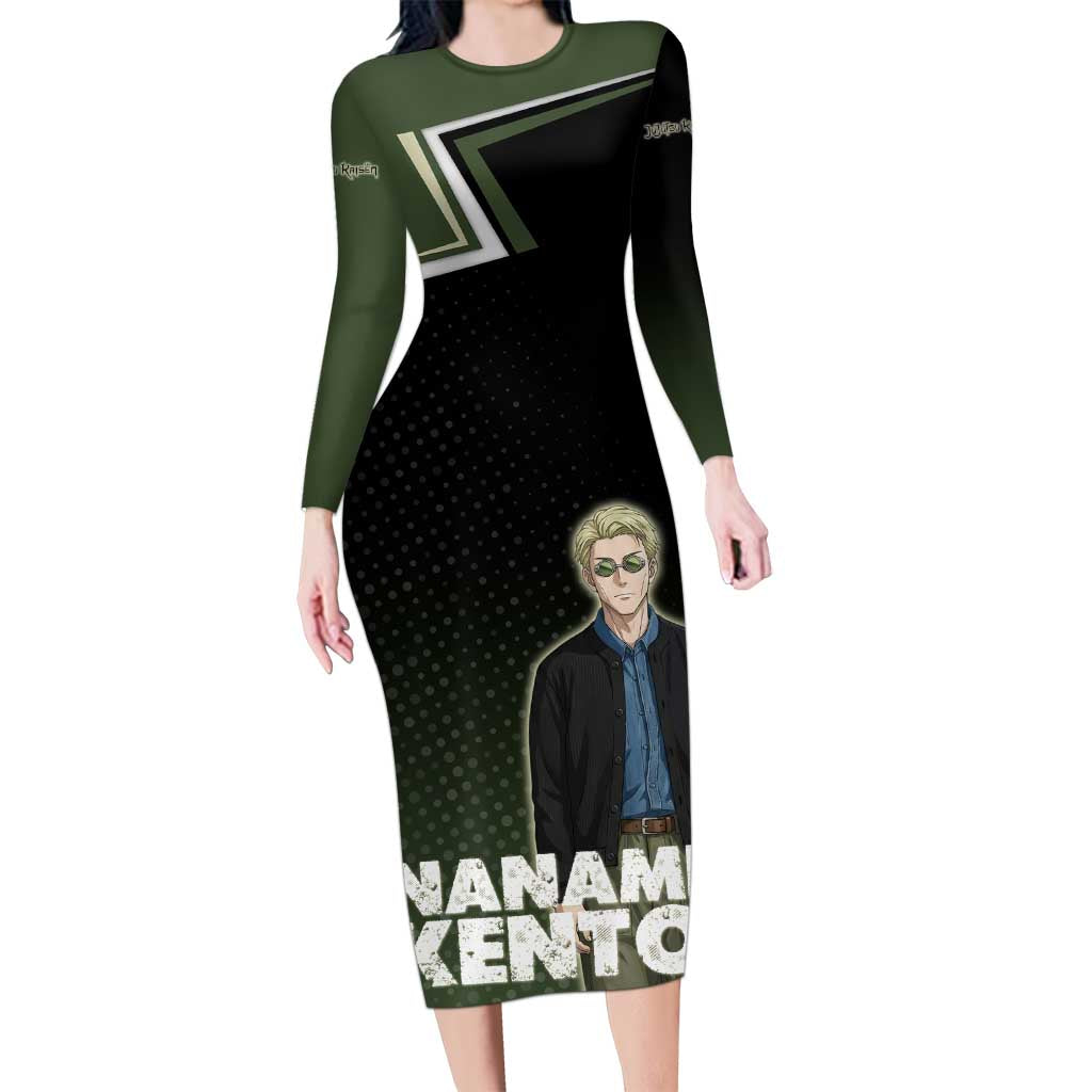 Nanami Kento Long Sleeve Bodycon Dress Jujutsu Kaisen Business Casual Aesthetic