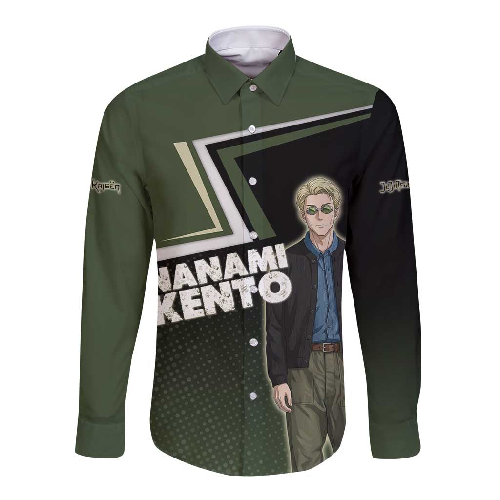 Nanami Kento Long Sleeve Button Shirt Jujutsu Kaisen Business Casual Aesthetic