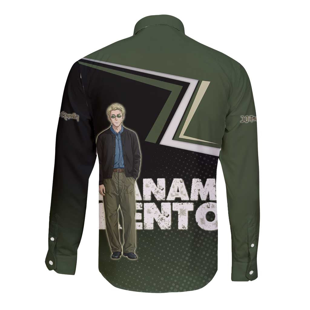Nanami Kento Long Sleeve Button Shirt Jujutsu Kaisen Business Casual Aesthetic