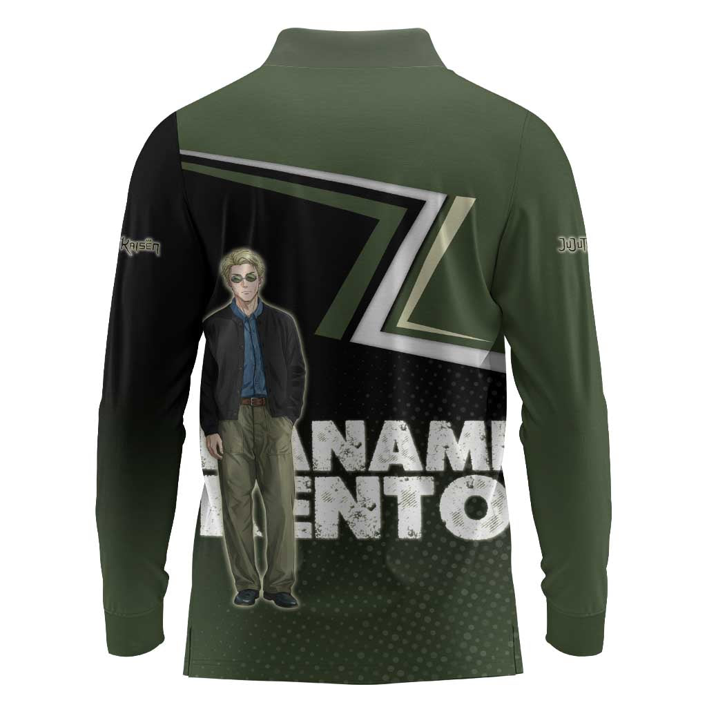 Nanami Kento Long Sleeve Polo Shirt Jujutsu Kaisen Business Casual Aesthetic