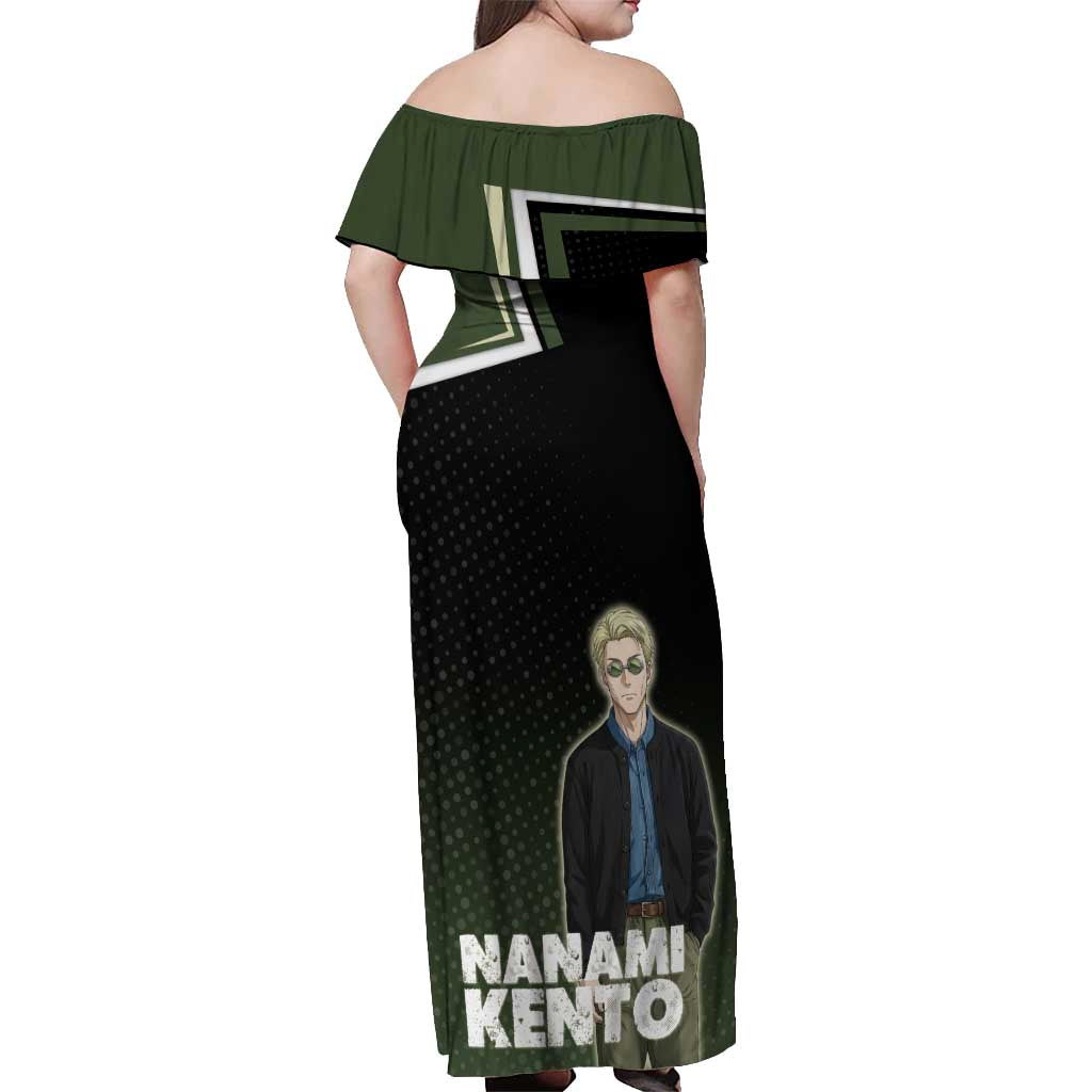 Nanami Kento Off Shoulder Maxi Dress Jujutsu Kaisen Business Casual Aesthetic