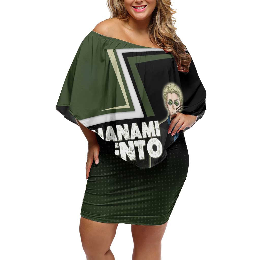 Nanami Kento Off Shoulder Short Dress Jujutsu Kaisen Business Casual Aesthetic