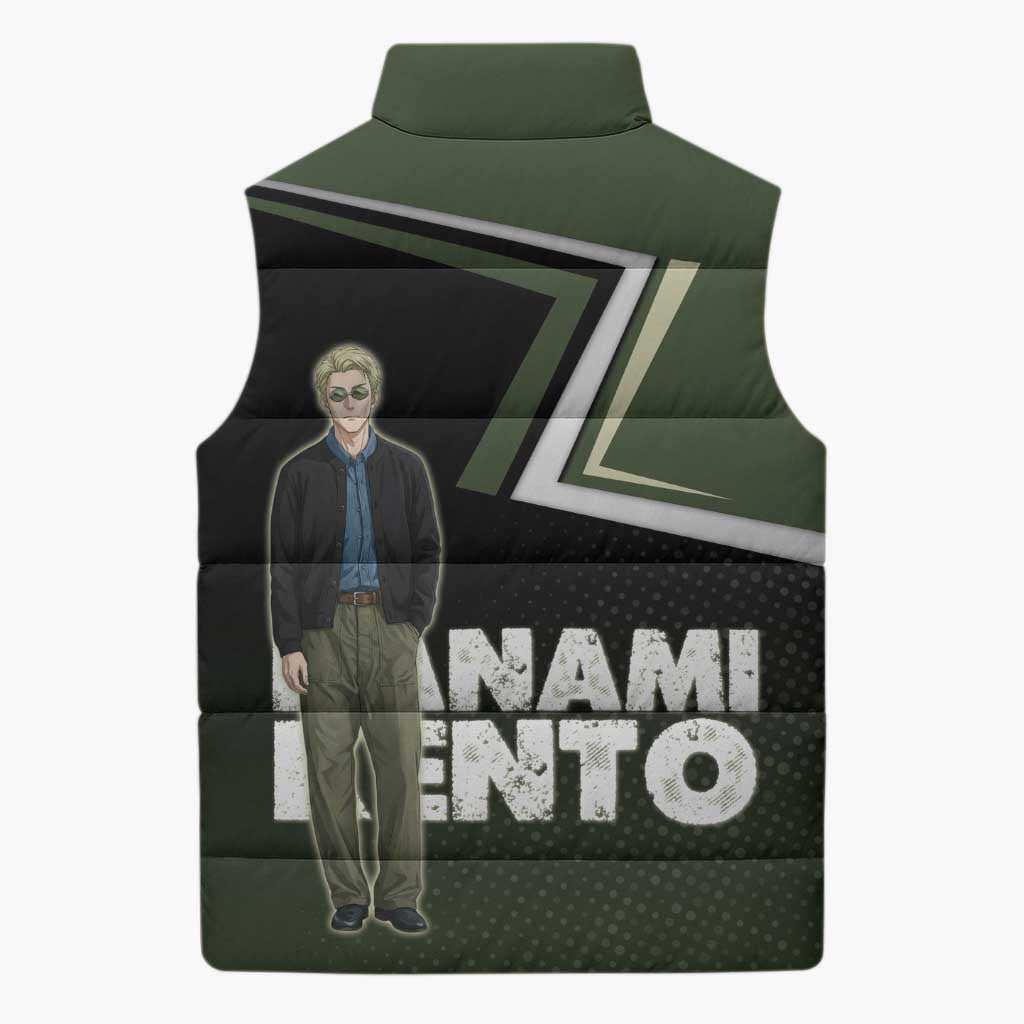 Nanami Kento Sleeveless Puffer Jacket Jujutsu Kaisen Business Casual Aesthetic