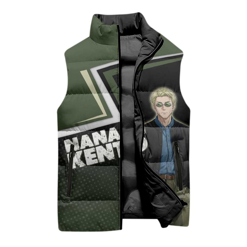 Nanami Kento Sleeveless Puffer Jacket Jujutsu Kaisen Business Casual Aesthetic