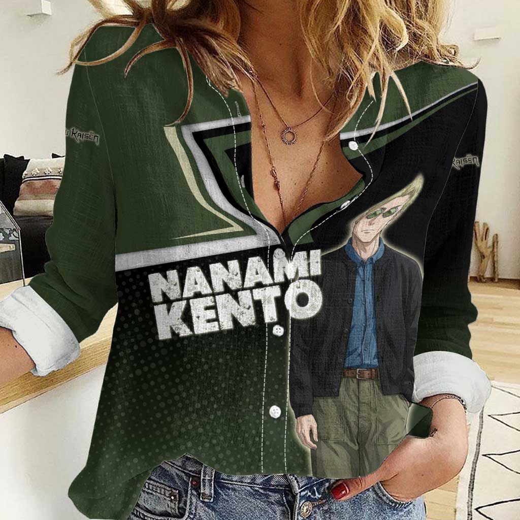 Nanami Kento Women Casual Shirt Jujutsu Kaisen Business Casual Aesthetic