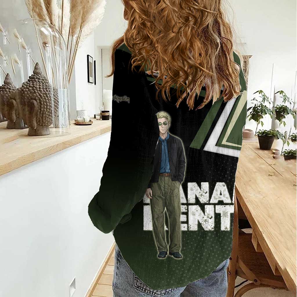 Nanami Kento Women Casual Shirt Jujutsu Kaisen Business Casual Aesthetic