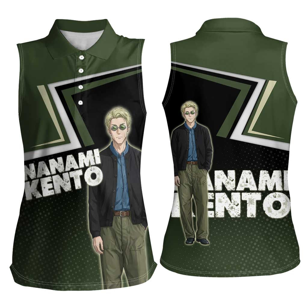 Nanami Kento Women Sleeveless Polo Shirt Jujutsu Kaisen Business Casual Aesthetic