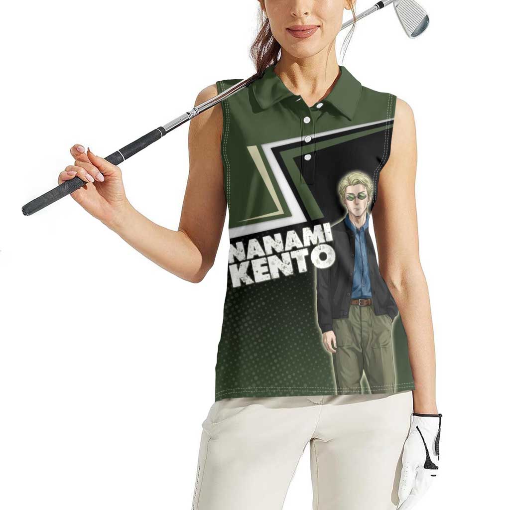 Nanami Kento Women Sleeveless Polo Shirt Jujutsu Kaisen Business Casual Aesthetic