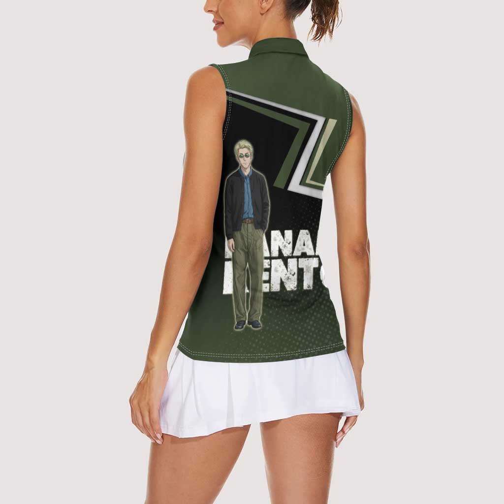Nanami Kento Women Sleeveless Polo Shirt Jujutsu Kaisen Business Casual Aesthetic