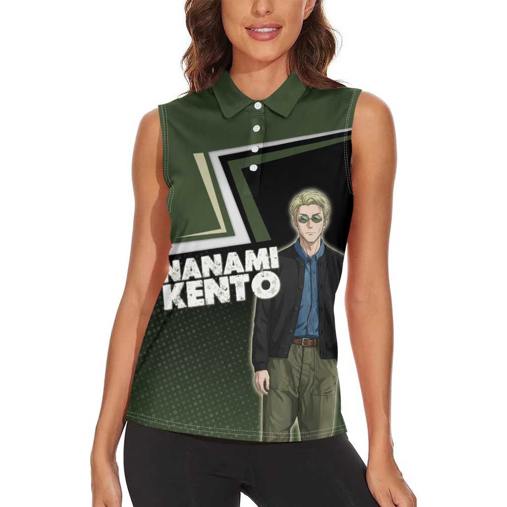 Nanami Kento Women Sleeveless Polo Shirt Jujutsu Kaisen Business Casual Aesthetic