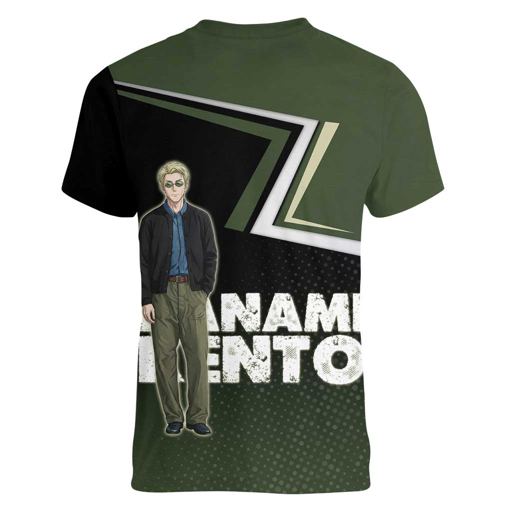 Nanami Kento Women V-Neck T-Shirt Jujutsu Kaisen Business Casual Aesthetic