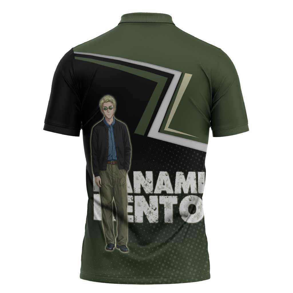 Nanami Kento Zipper Polo Shirt Jujutsu Kaisen Business Casual Aesthetic