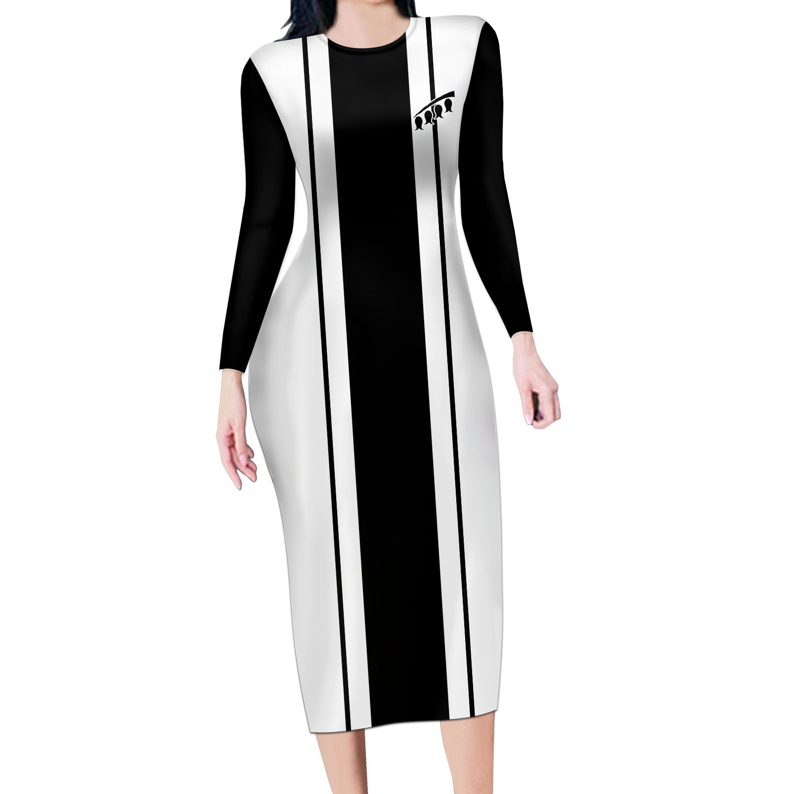 Fifth Division - Gotei 13 Long Sleeve Bodycon Dress