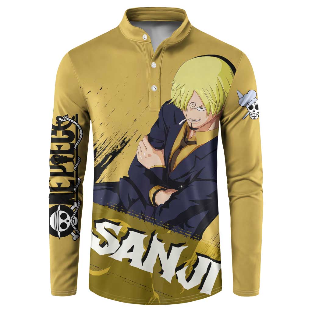 Vinsmoke Sanji - One Piece Button Sweatshirt Anime Style