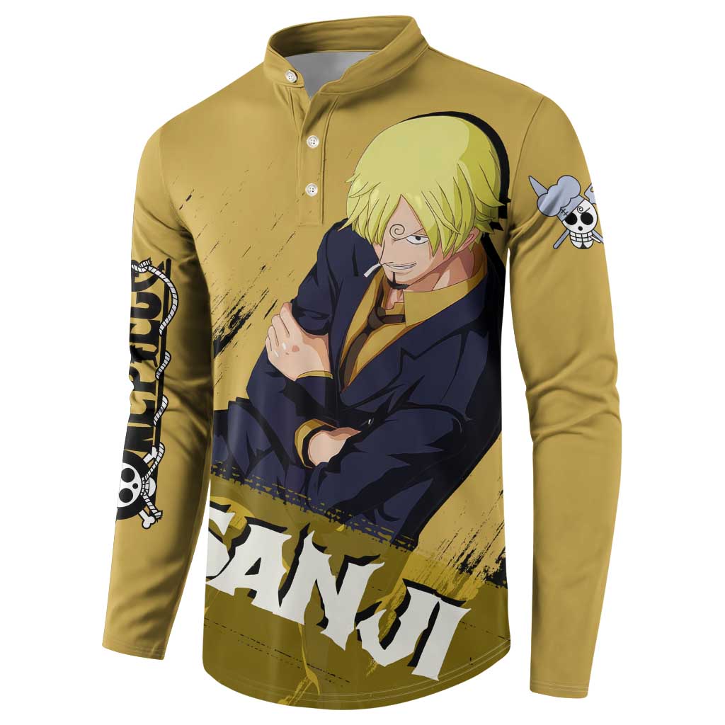 Vinsmoke Sanji - One Piece Button Sweatshirt Anime Style