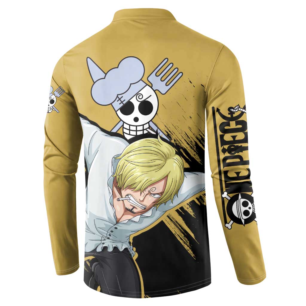 Vinsmoke Sanji - One Piece Button Sweatshirt Anime Style