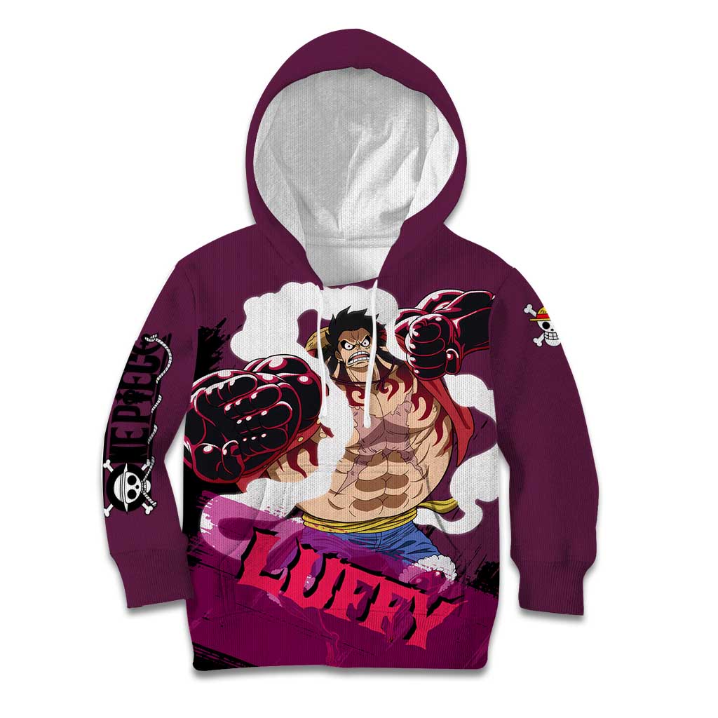 Luffy Gear 4 - One Piece Kid Hoodie Anime Style