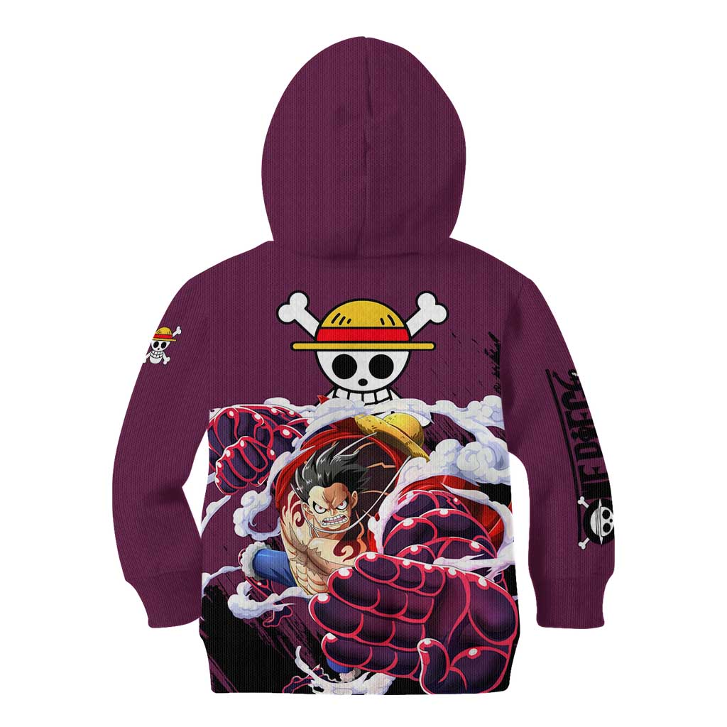Luffy Gear 4 - One Piece Kid Hoodie Anime Style