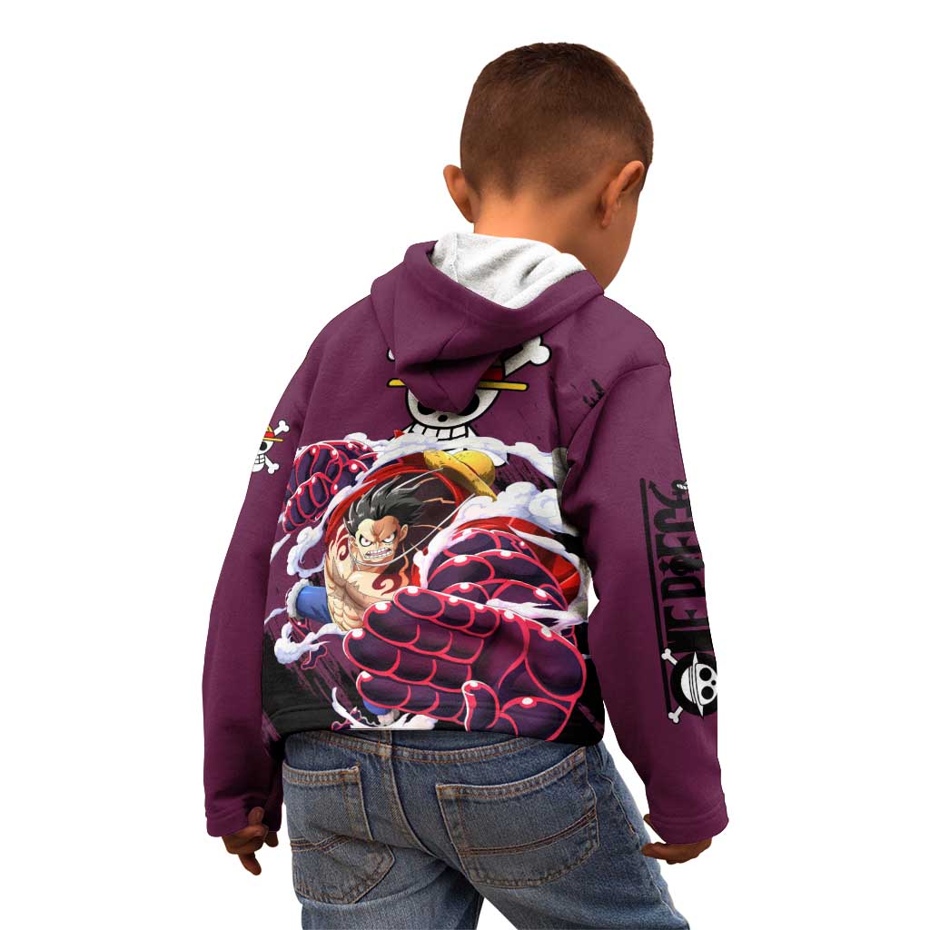 Luffy Gear 4 - One Piece Kid Hoodie Anime Style