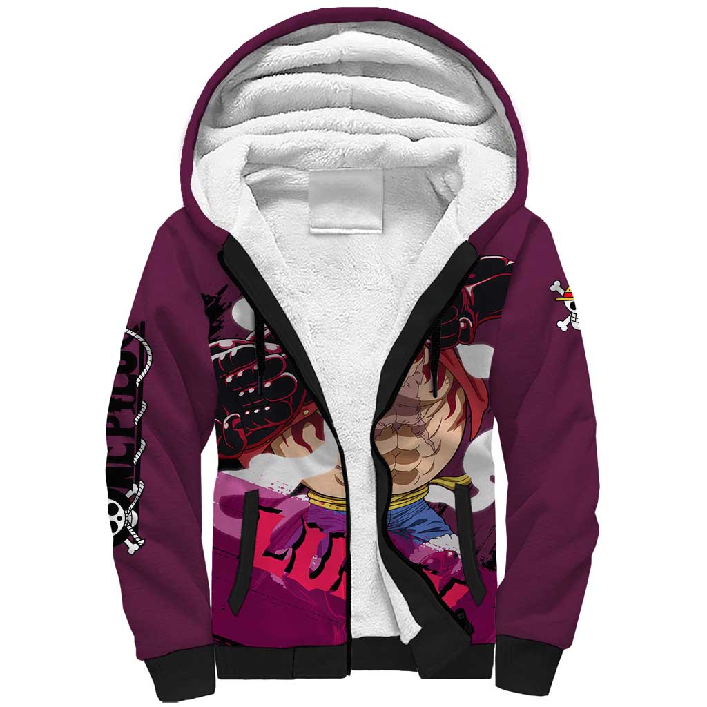 Luffy Gear 4 - One Piece Sherpa Hoodie Anime Style
