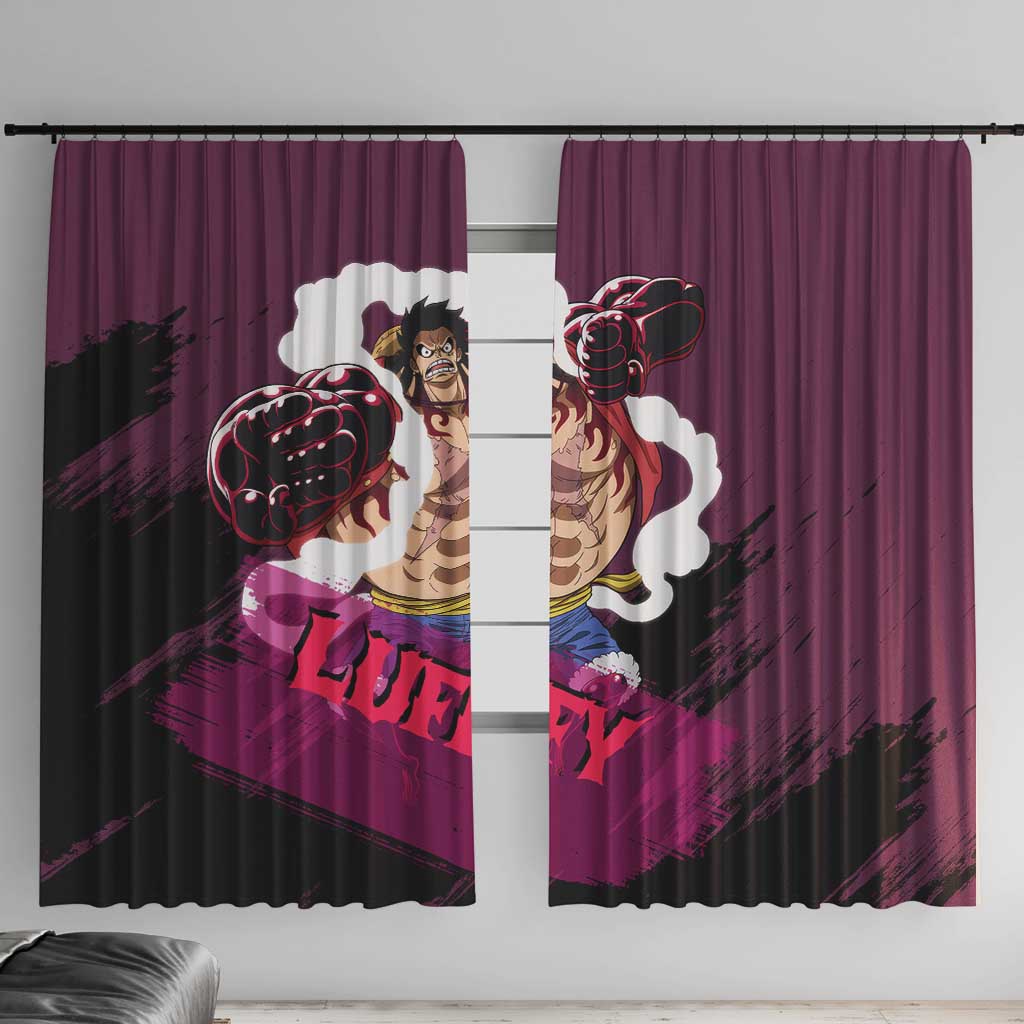 Luffy Gear 4 - One Piece Window Curtain Anime Style