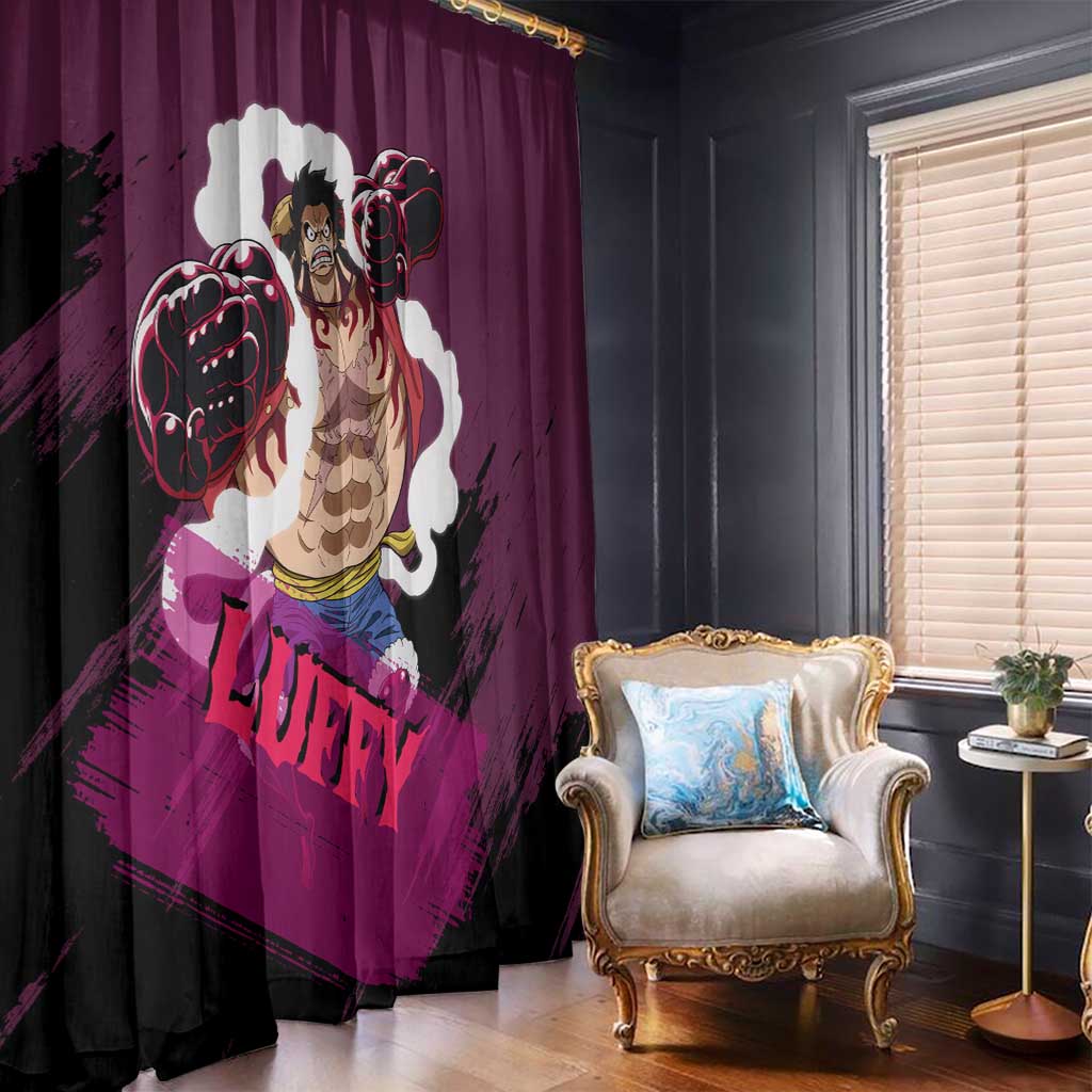 Luffy Gear 4 - One Piece Window Curtain Anime Style