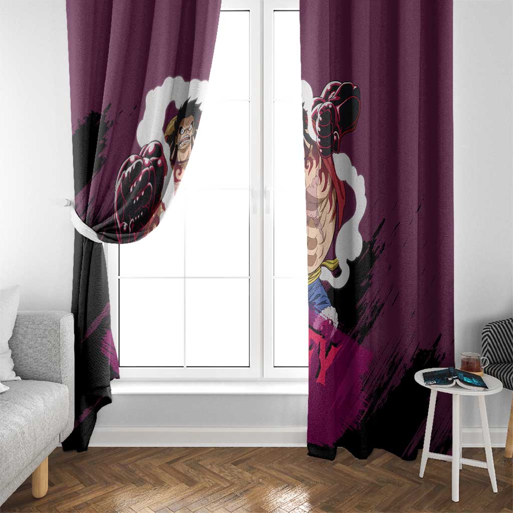 Luffy Gear 4 - One Piece Window Curtain Anime Style