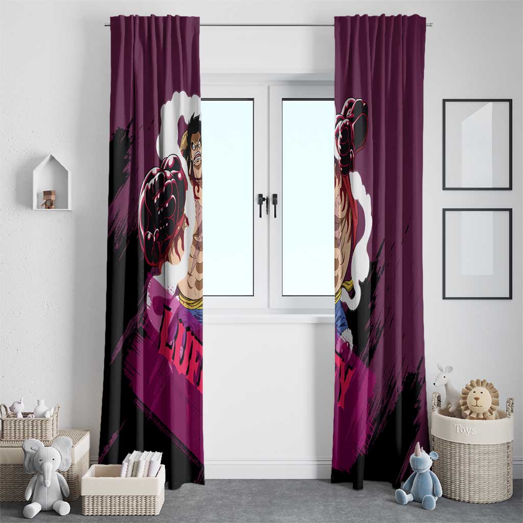 Luffy Gear 4 - One Piece Window Curtain Anime Style