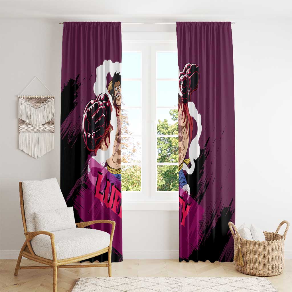Luffy Gear 4 - One Piece Window Curtain Anime Style