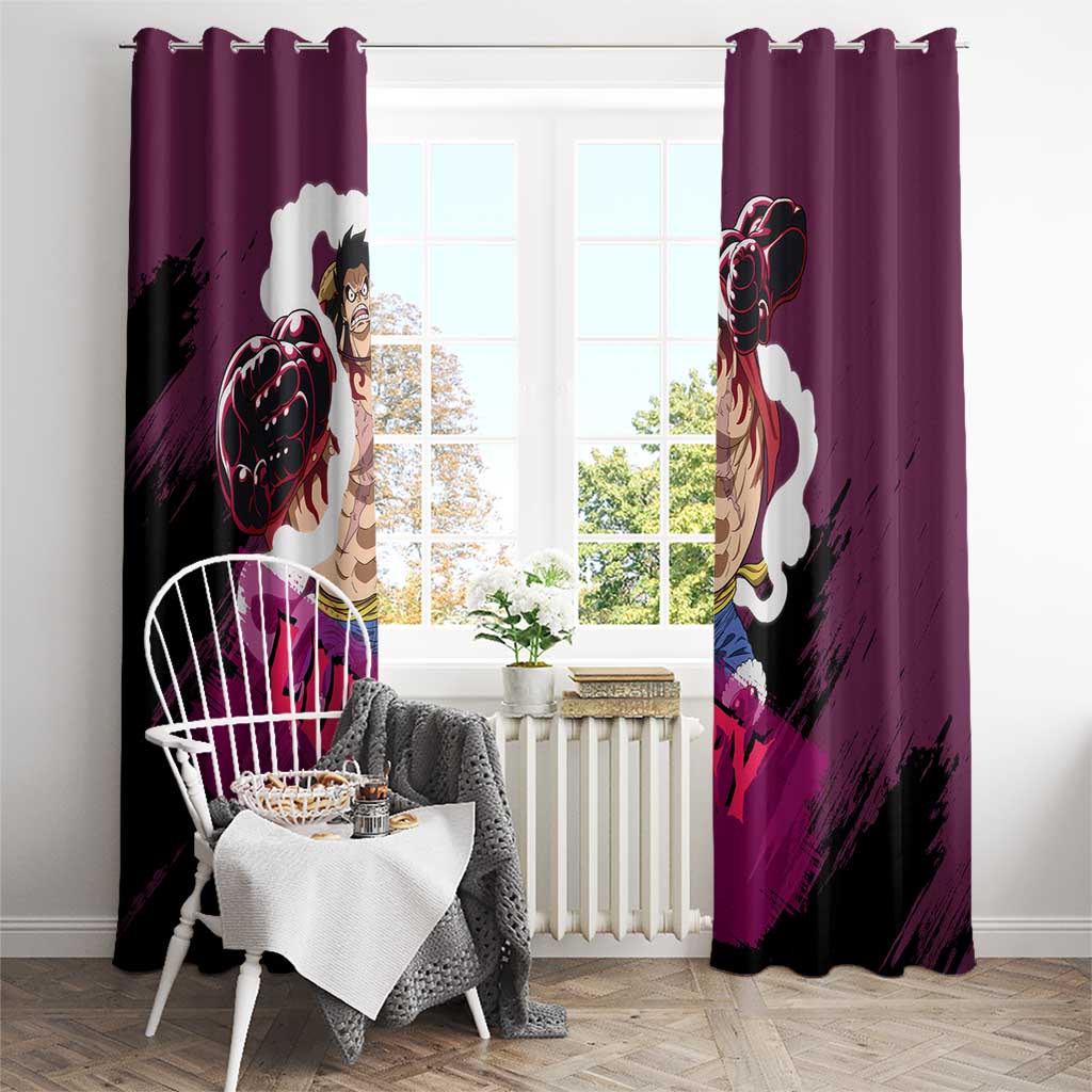 Luffy Gear 4 - One Piece Window Curtain Anime Style