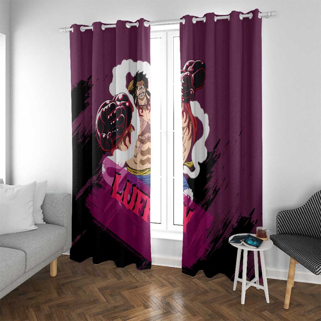 Luffy Gear 4 - One Piece Window Curtain Anime Style