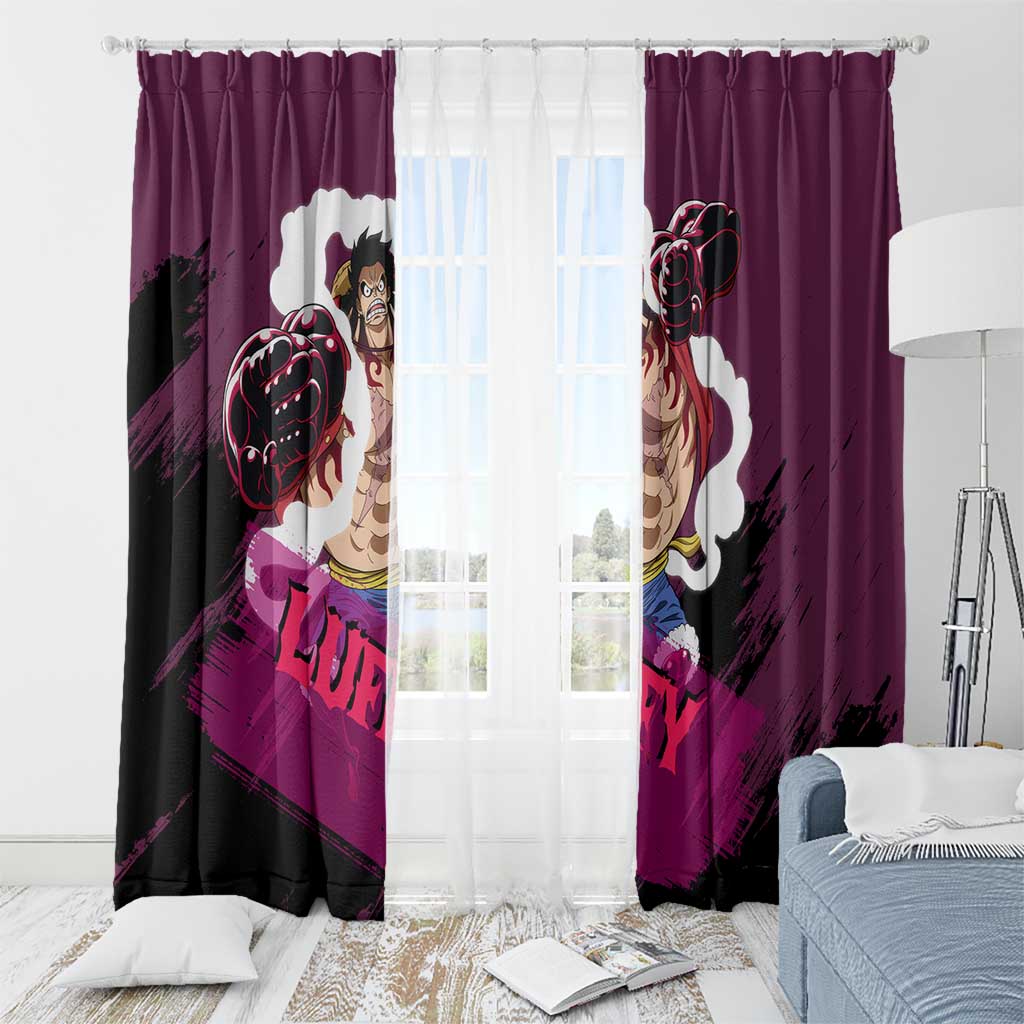 Luffy Gear 4 - One Piece Window Curtain Anime Style