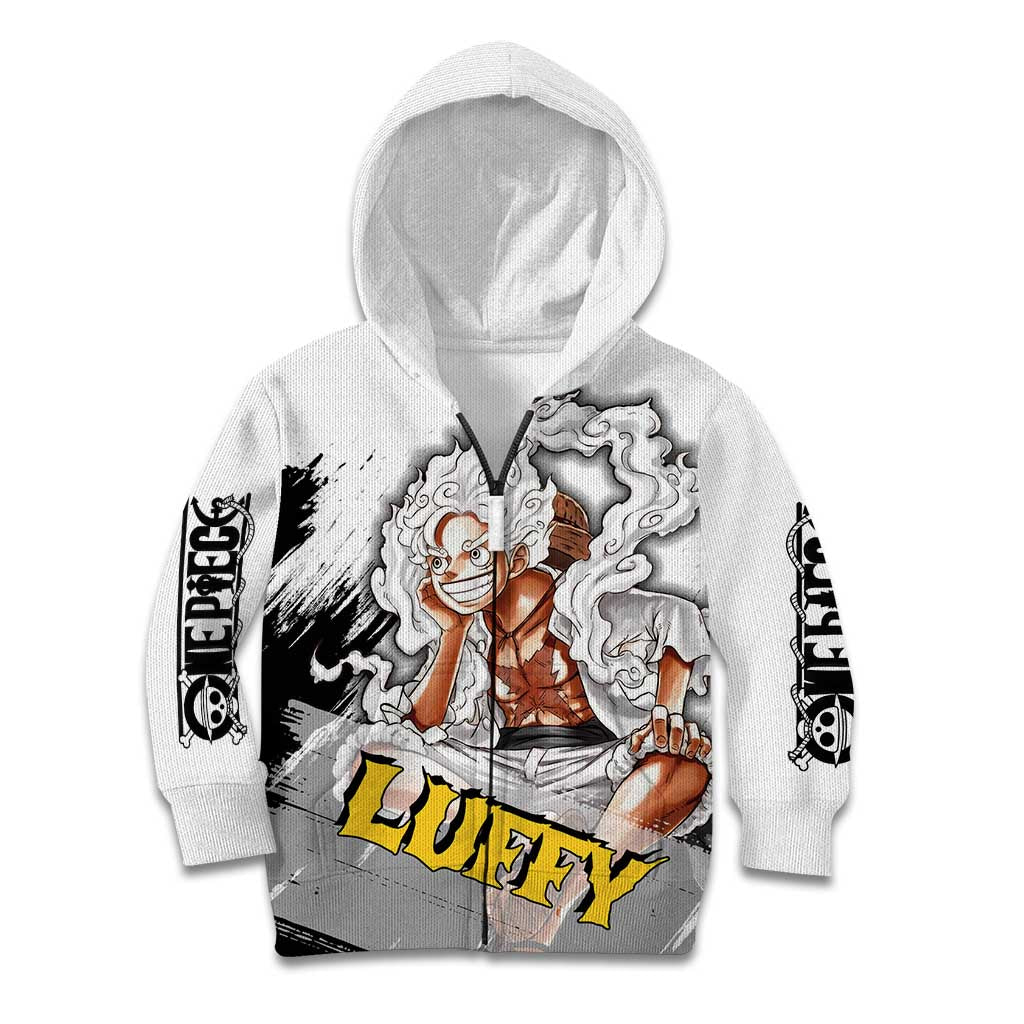 Luffy Gear 5 - One Piece Kid Hoodie Anime Style